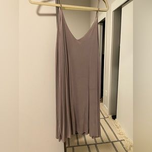 Aritzia Brand Talula Powder Gray Flowy Swing Dress, Size L